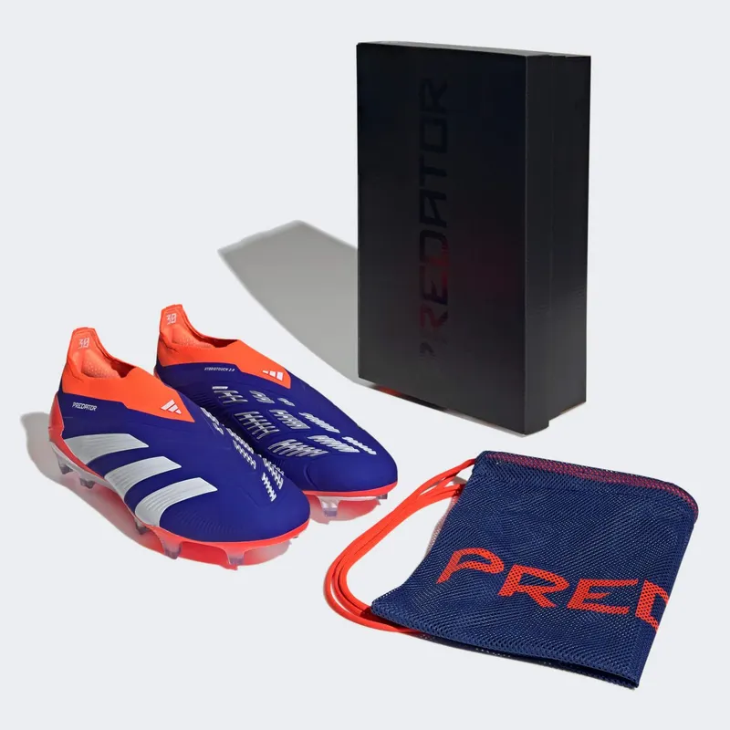adidas Predator Elite Laceless FG Lucid Blue Cloud White Solar Red (IF6447)