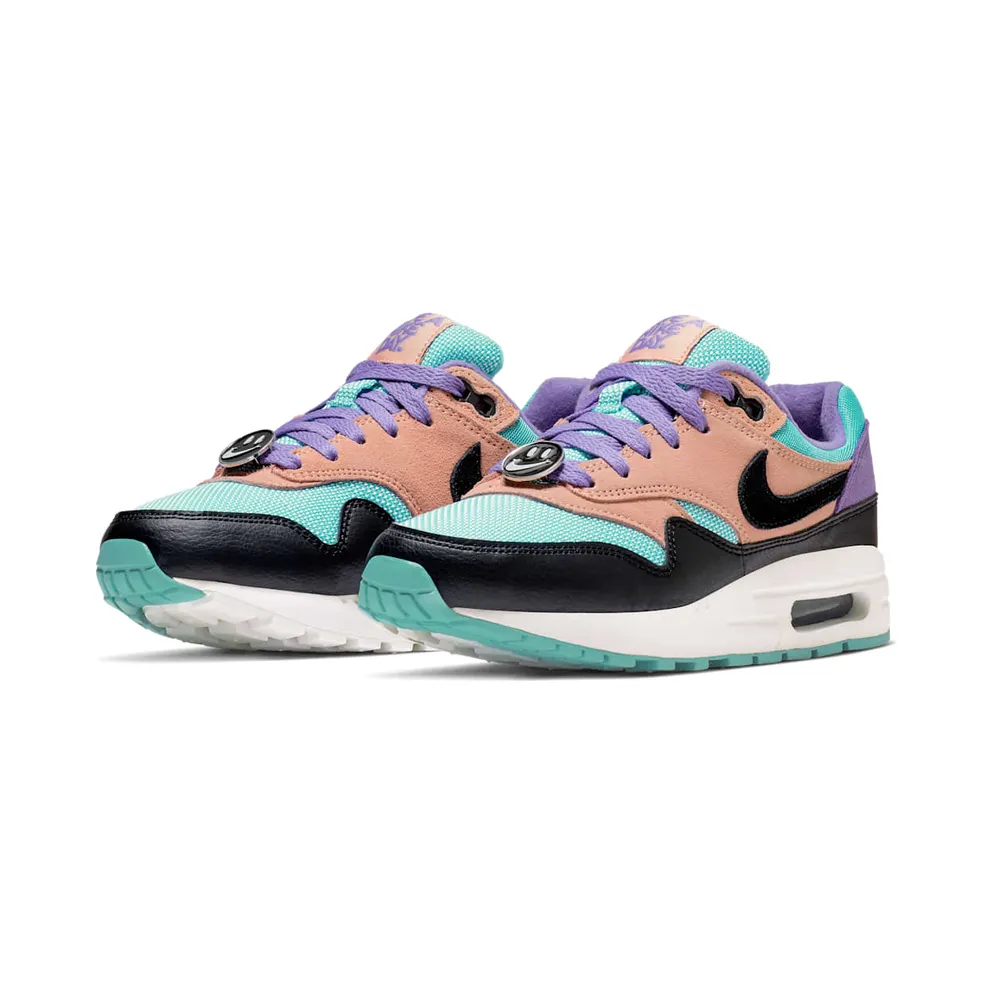 Nike Air Max 1 Have a Day (GS) Black/White-Space Purple-Bleached Coral (AT8131-001)