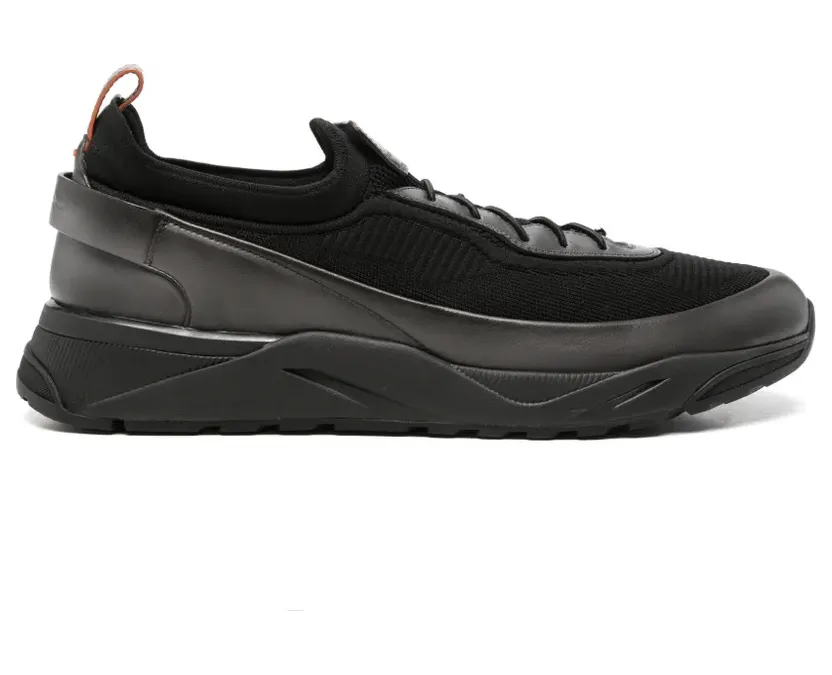 Santoni panelled low-top “Black” (MBIO22262NERTNUC)