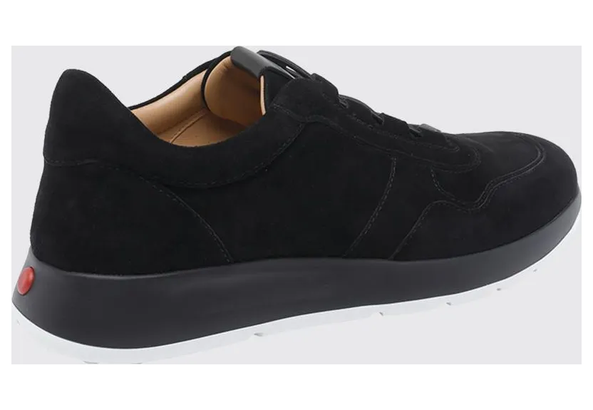 Tod’s Red Dot Suede Calfskin Slip-On Sneakers with Elasticated Laces Black (XXM79K0IP51U7Z9999) (2)