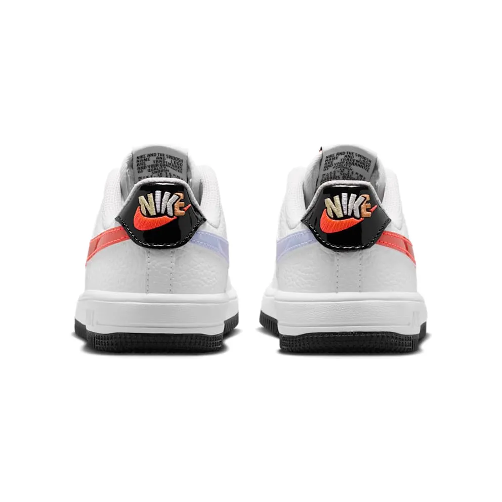 Nike Force 1 Low Smiley Swoosh White Black Flash Crimson (IV5085-100)