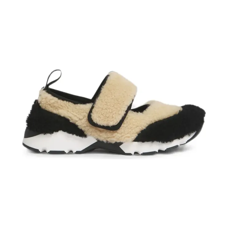 Marni Mary Jane Running aus schwarzem Shearling (SNZW020602P9282)