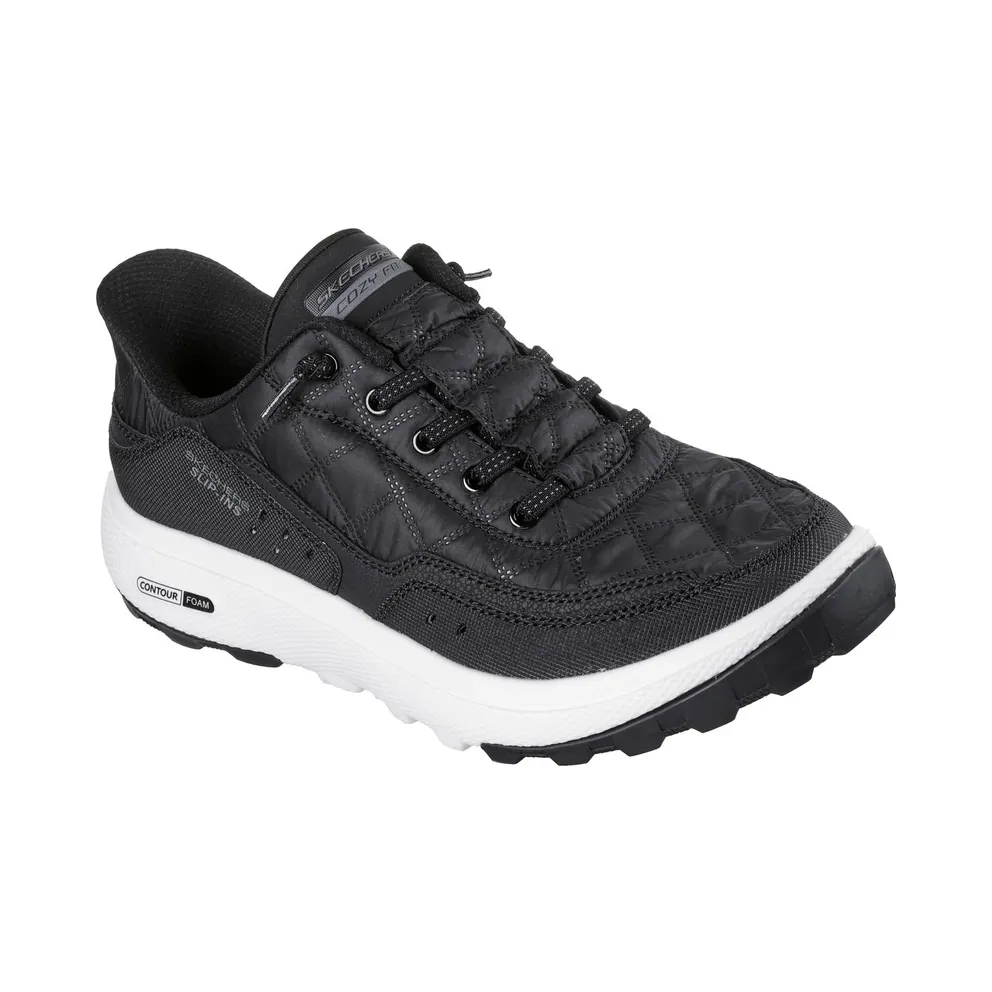 Skechers Slip-ins Relaxed Fit Urban Explore – Cozy Fit “Black / White” (180277BKW)