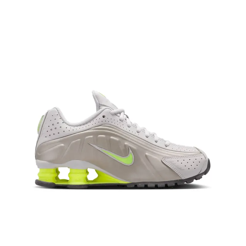 Nike Shox R4 GS “College Grey / Volt” (CW2626-008)