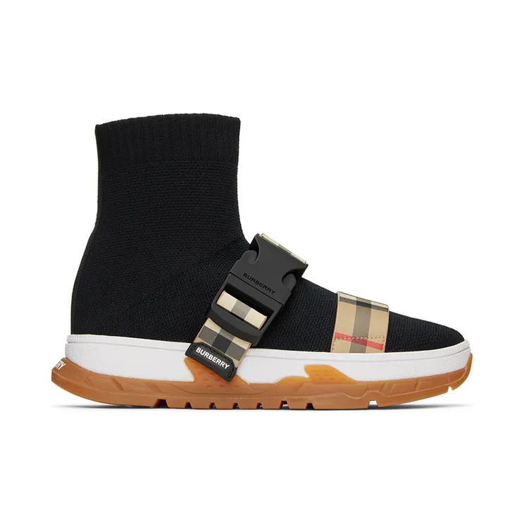 Burberry Kids Buckled Strap Union Sock Sneakers (8041008)