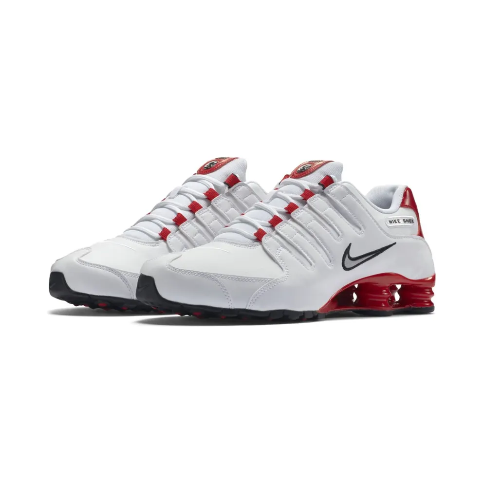 Nike Shox NZ White University Red White/Metallic Silver-University Red (378341-110)
