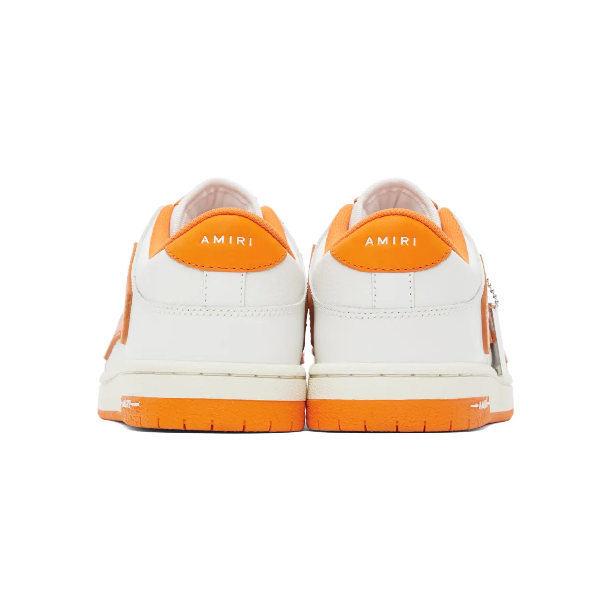 AMIRI White & Orange Skel Top Low Sneakers (PF22MFS003-178) (2)