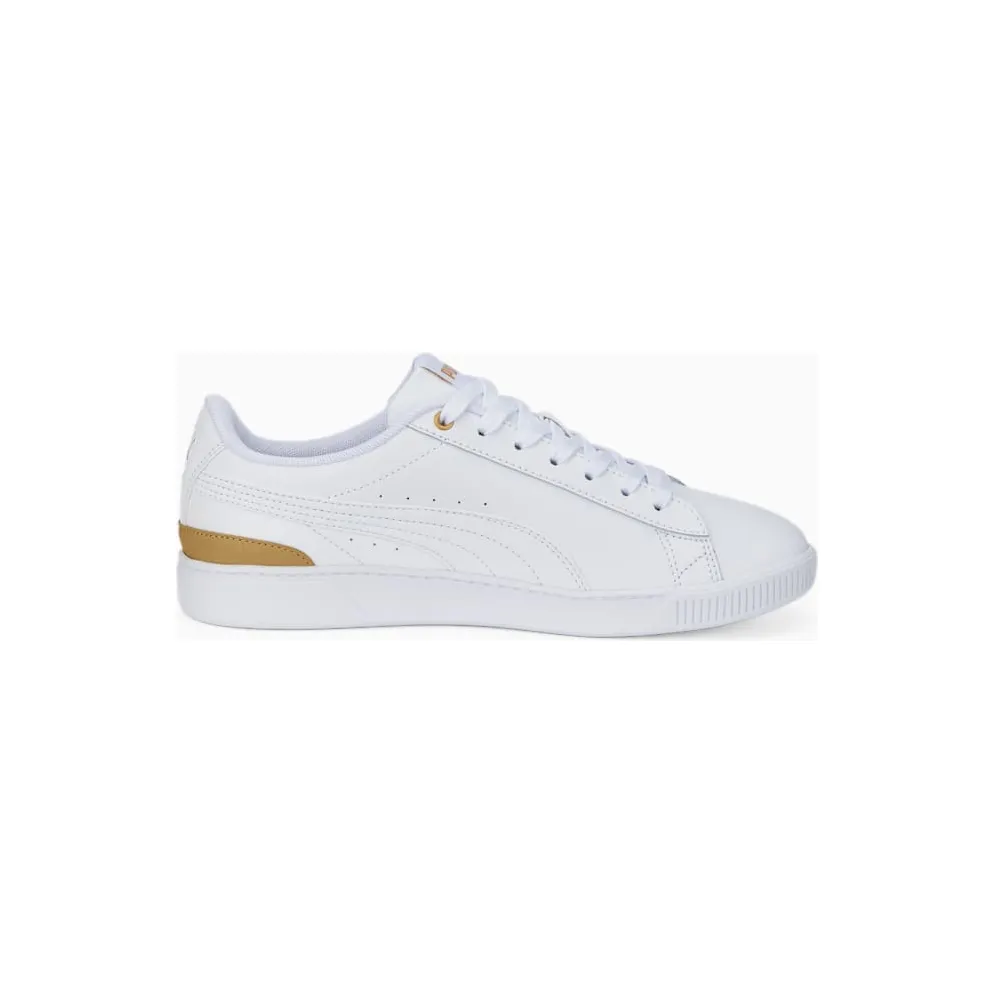 Puma Vikky V3 Damen Leder-Sneakers Weiß/Gold (383115-08)