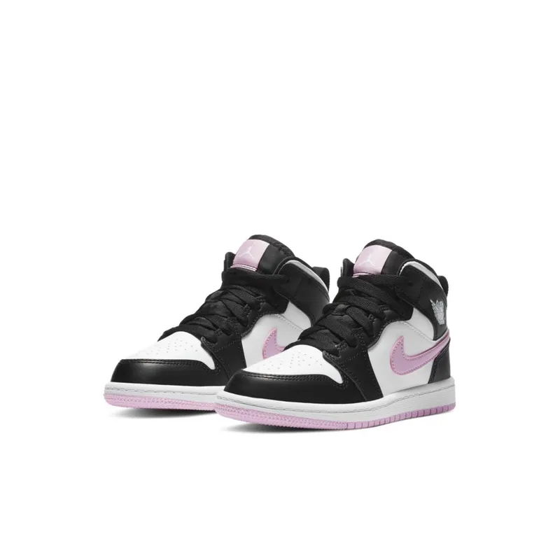 Jordan 1 Mid White Black Light Arctic Pink (PS) (640737 103)
