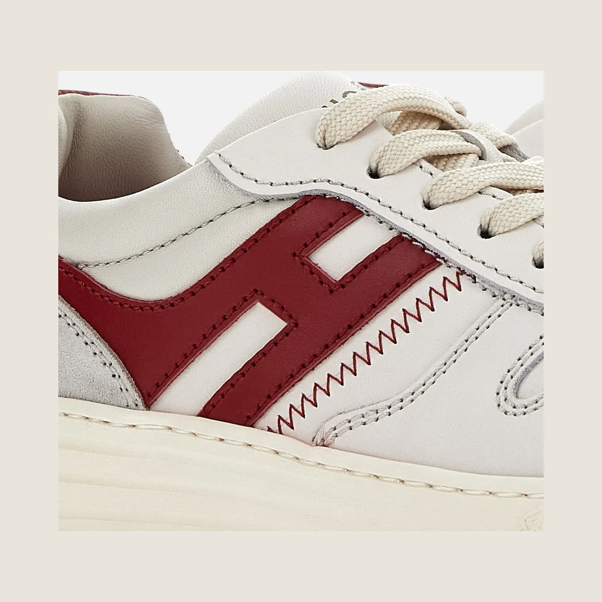 Sneakers Hogan H630 White Red Grey (HXW6300EU50ODZ958K) (5)