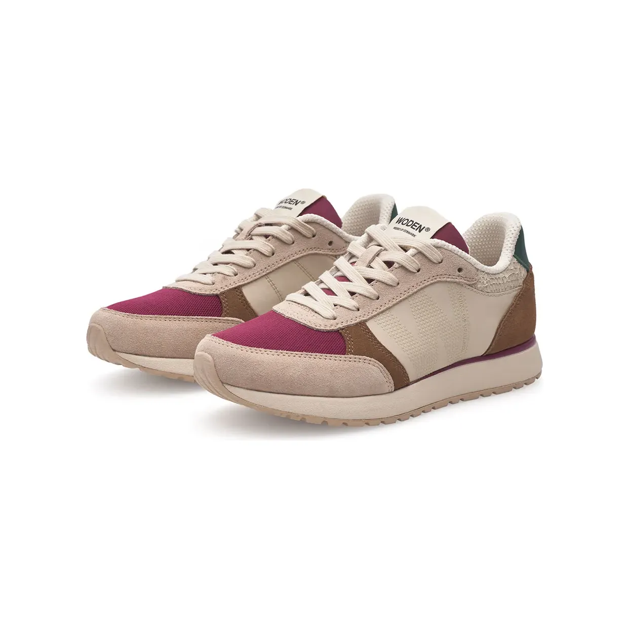 Woden Camel / Chocoladebruin / Donkergroen / Donkerroze (WL740-247)