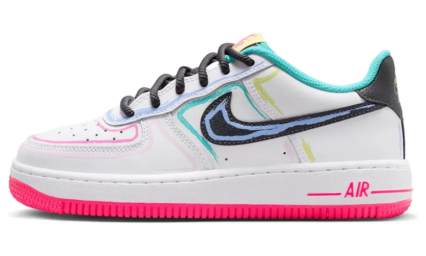 Nike Air Force 1 Low GS “White Hyper Pink Dusty Cactus” (IU3252-100)