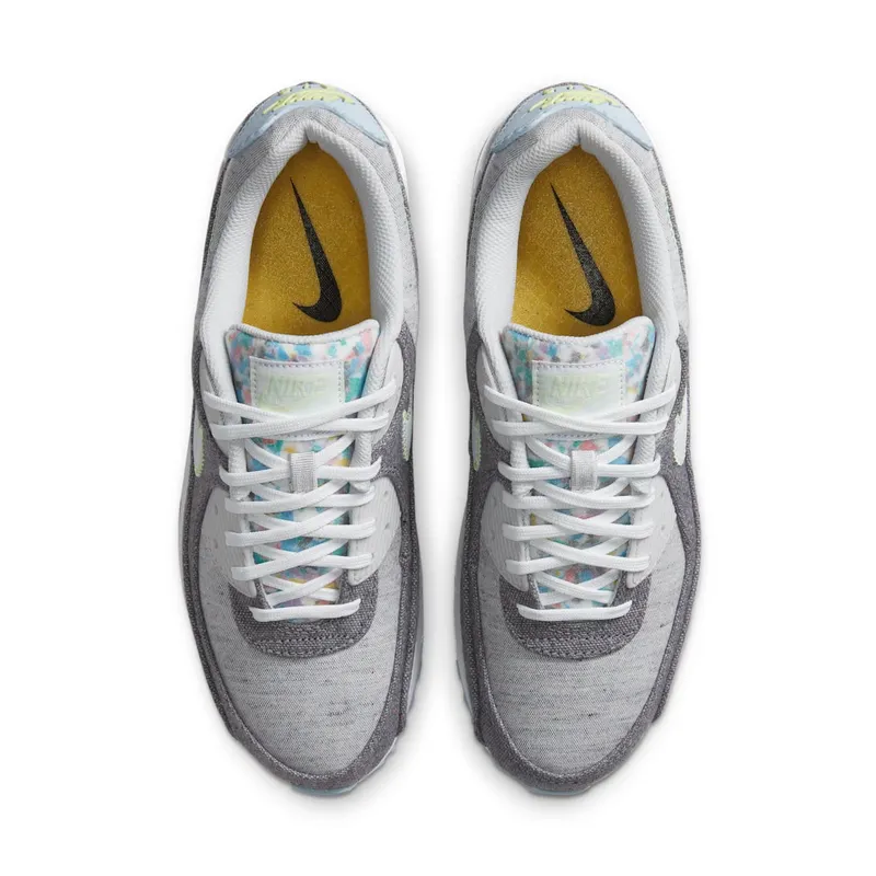Nike Air Max 90 Recycled Canvas Vast Grey/Barely Volt-Celestine Blue-White (CK6467-001)