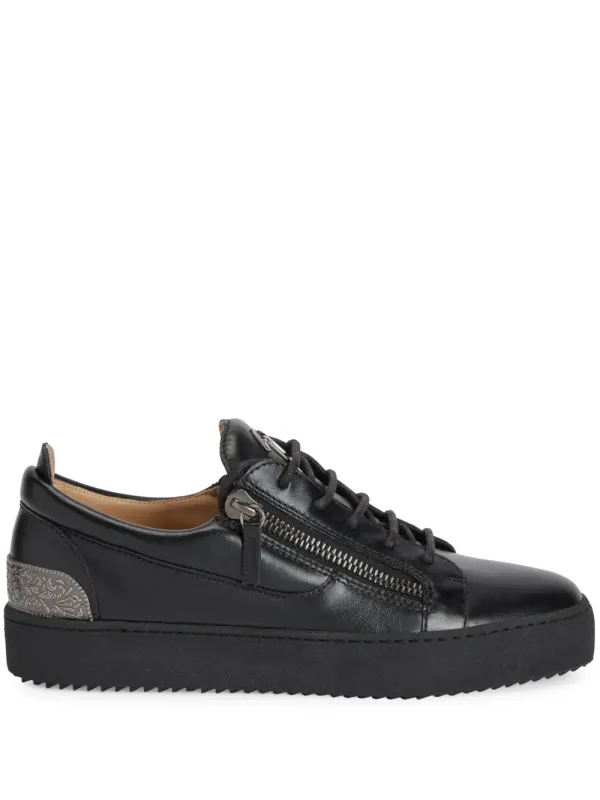 Giuseppe Zanotti Frankie Sneakers mit doppeltem Reißverschluss – Schwarz (RU40027001)