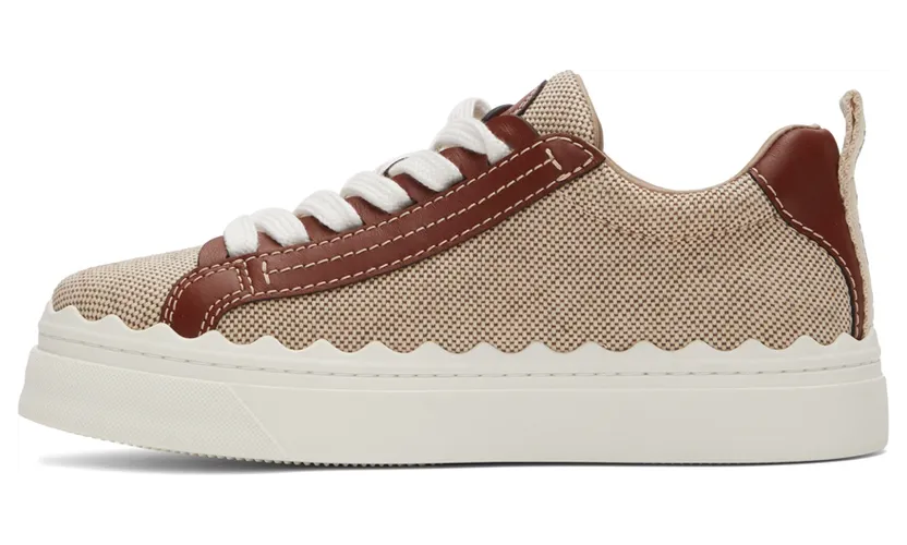 Chloé Beige Lauren Sneakers (CHC21W108R4) (3)