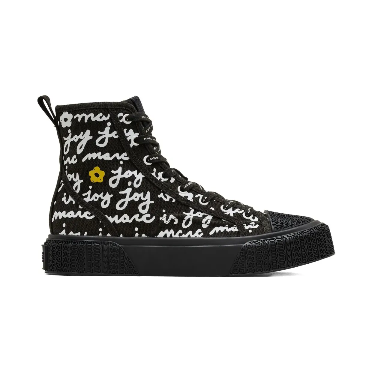 Marc Jacobs The Marc is Joy High-Top-Sneakers aus Canvas “Black” (2F5FSN001F08002)