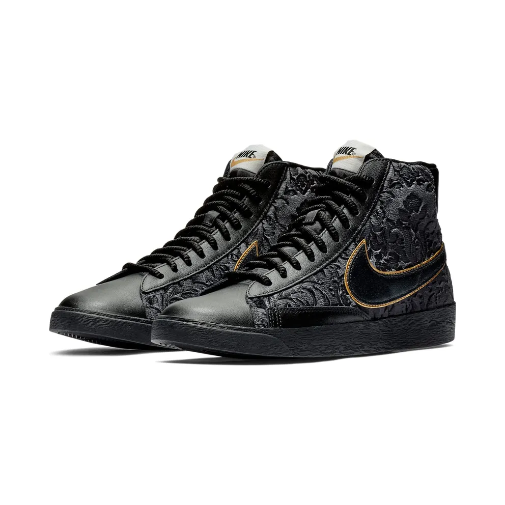 Nike Blazer Mid Velvet Black Metallic Gold (W) Black/Metallic Gold-Summit White-Black (AV8437-001)