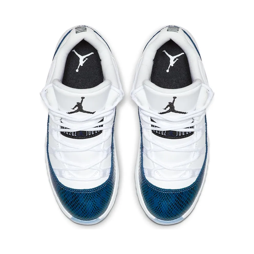 Jordan 11 Retro Low Snake Navy 2019 (PS) White/Black-Navy (CD6848-102)