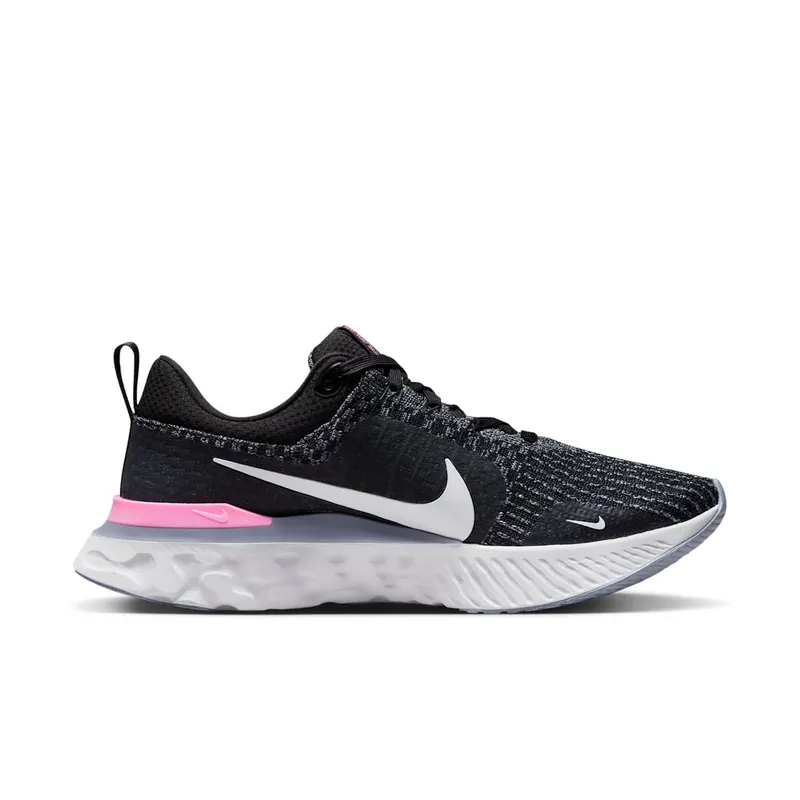 Nike React Infinity Run Black Football Grey Pink (DZ3014-001)