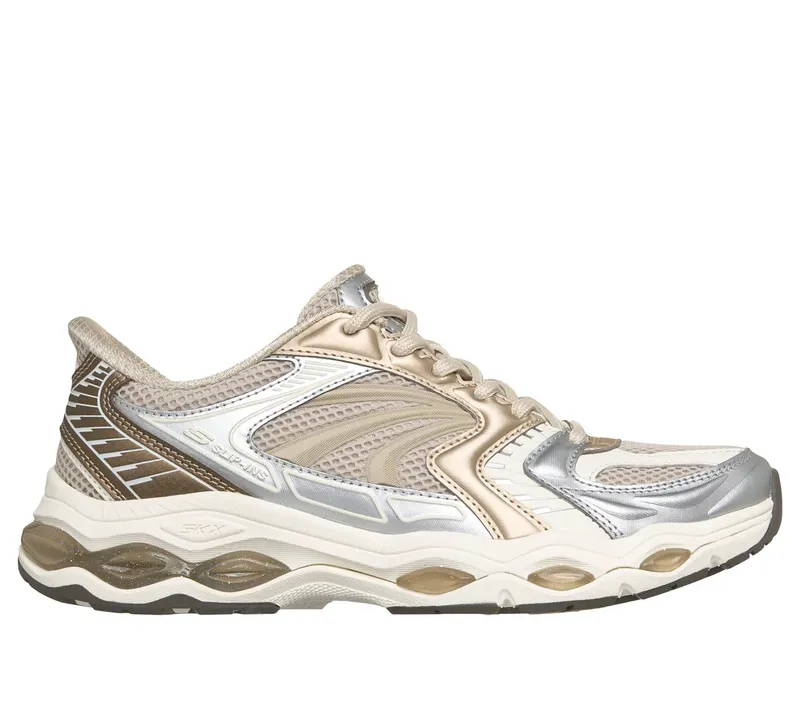 Skechers Slip-ins: Skech-Gel – Retro Pulse Sneaker Natuurlijk/Gold
