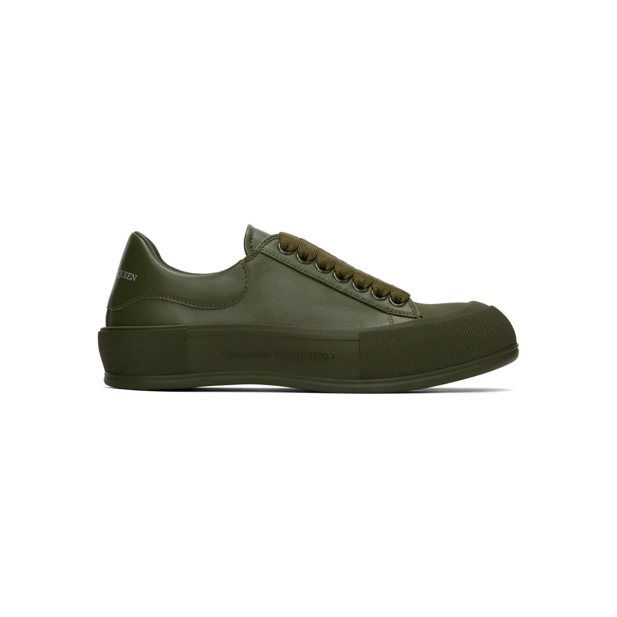Alexander McQueen Khaki Deck Plimsoll Sneakers (667817WIAGC)