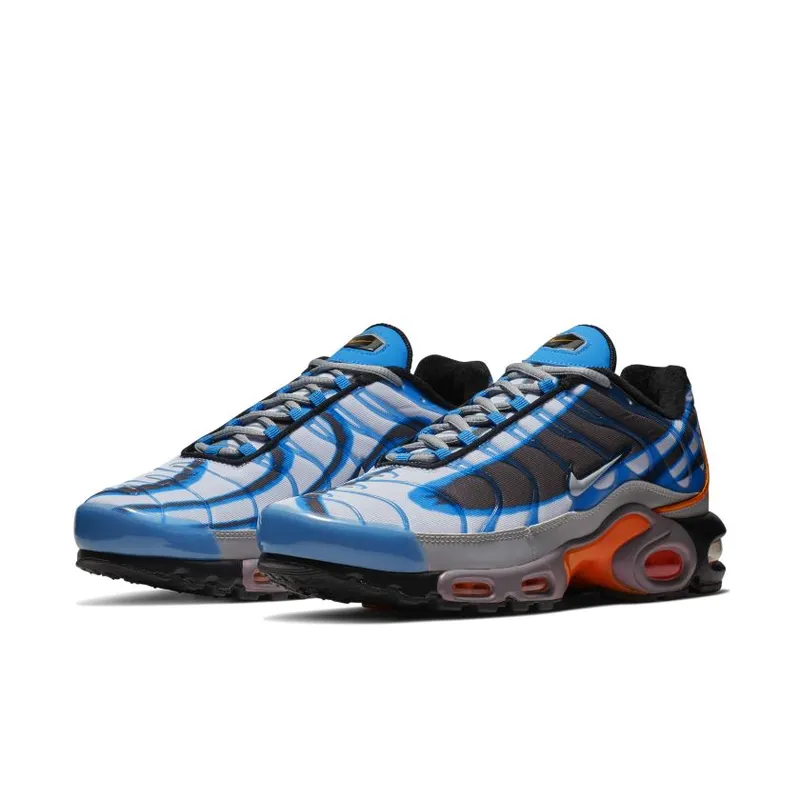 Nike Air Max Plus Deluxe Photo Blue/Wolf Grey-Orange Peel-Black-White-Metallic Silver (815994-400)