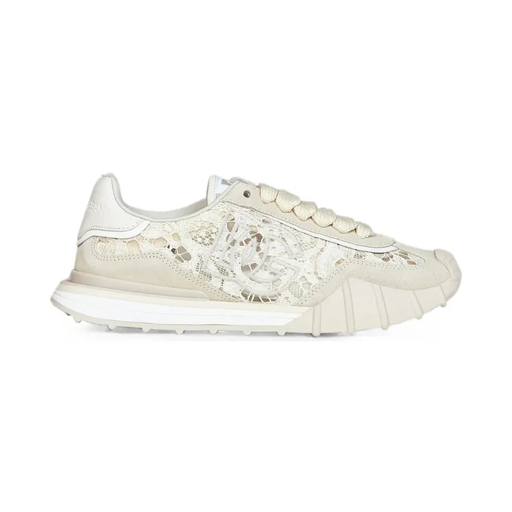 Dolce & Gabbana Lace-panelled Suede “Neutrals” (CK2487 A3S64 8Z180)