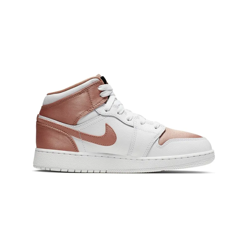 Air Jordan Nike AJ I 1 Mid ‘Rose Gold’ (GS) (2019) (555112-190)