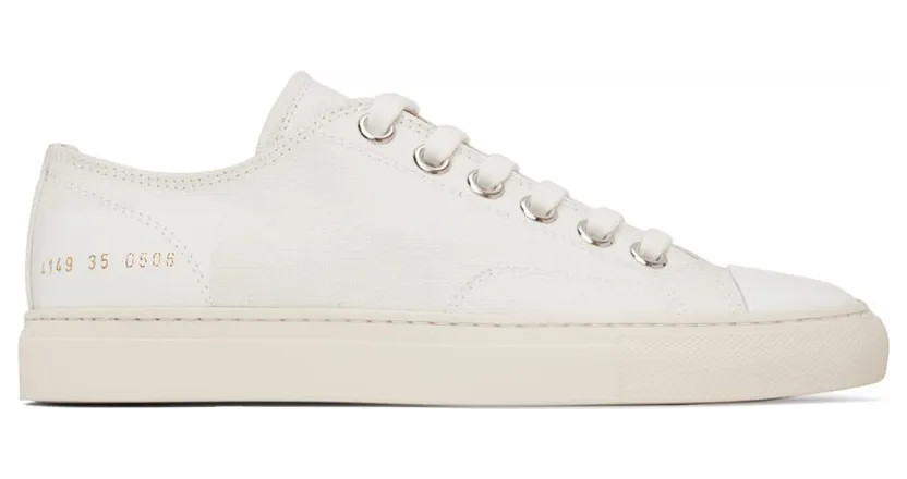 Common Projects White Tournament Low Sneakers (4149)