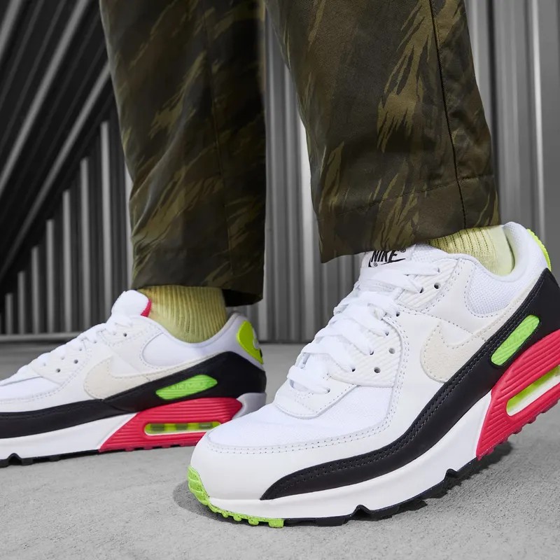 Nike Air Max 90 “White Volt Rush Pink” (DQ4071-100)