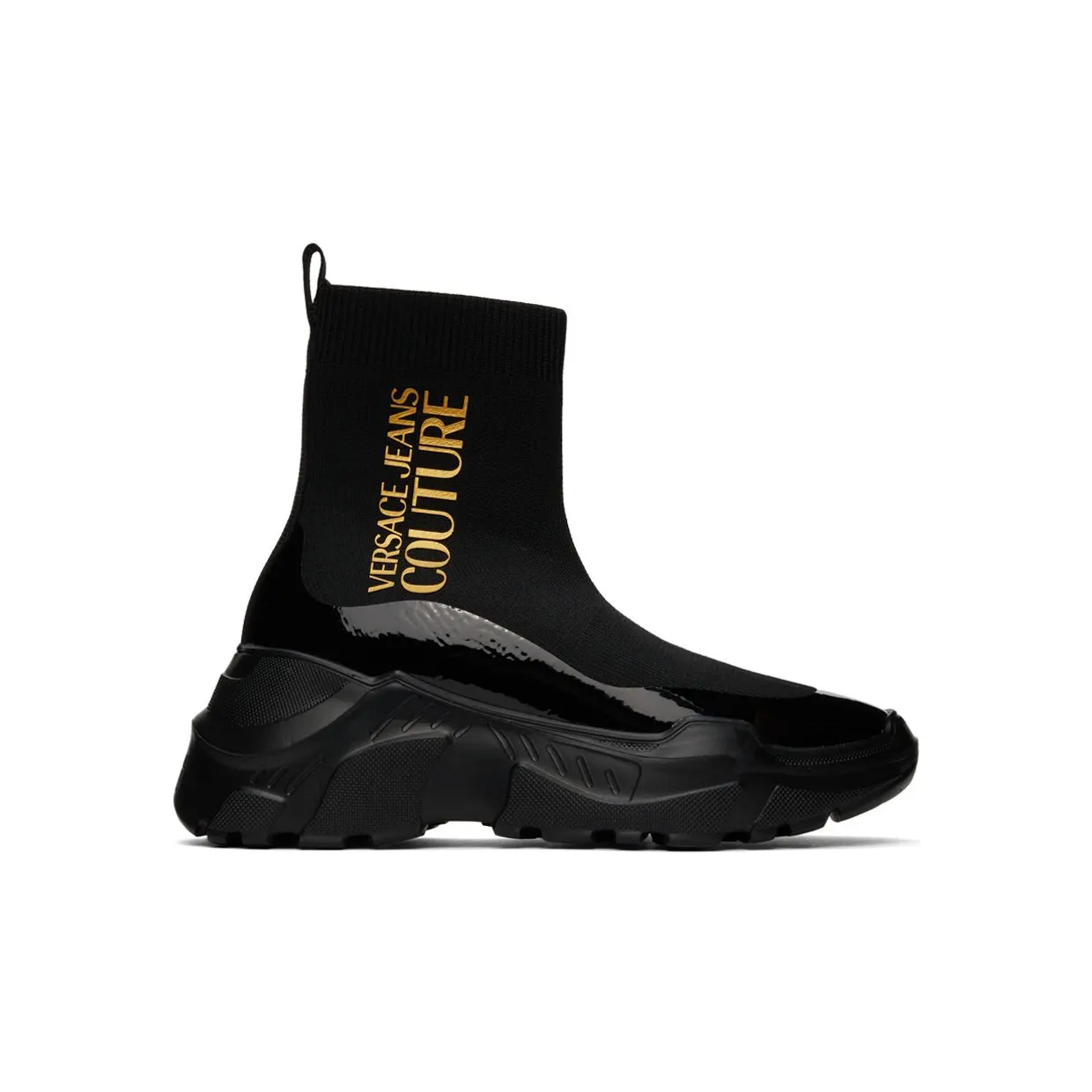 Versace Jeans Couture Black Speedtrack High Sneakers (E71VA3SC5EZS022)