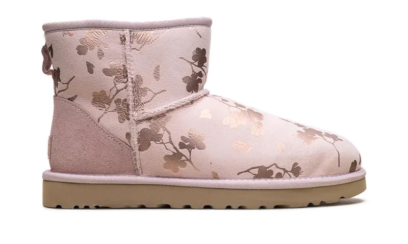 Ugg Classic Mini “Floral Foil Pink Red Fleece Lined” (1118163-SLPN)