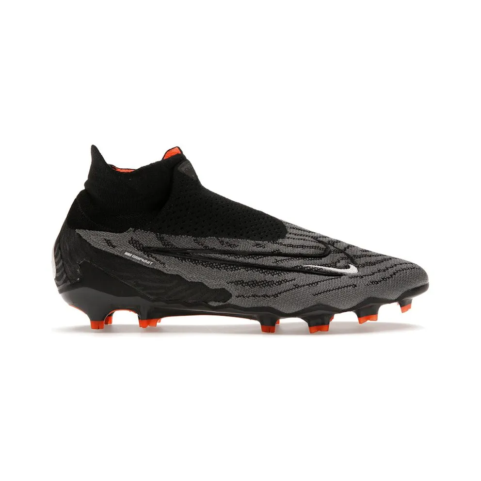 Nike Gripknit Phantom GX Elite Dynamic Fit FG Black Dark Smoke Grey Total Orange (DC9969-010)