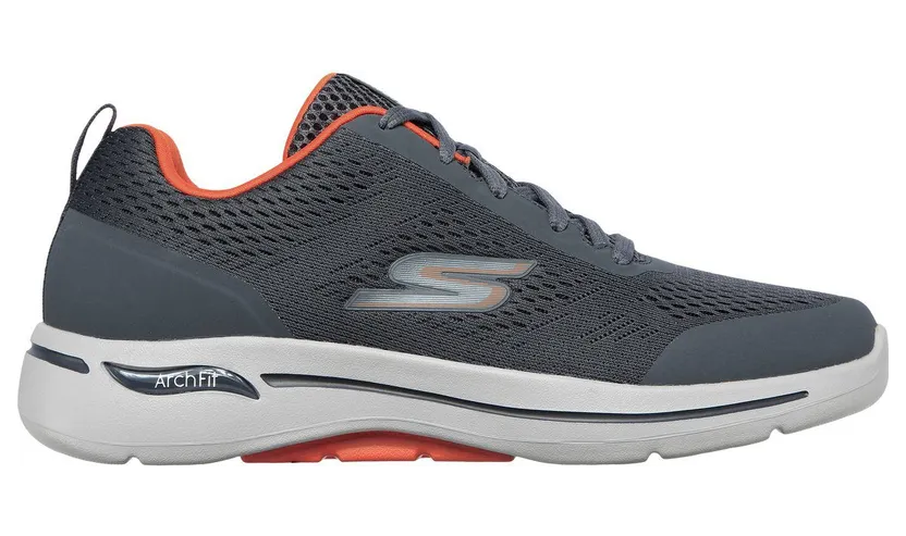 Skechers GO WALK Arch Fit – Idyllic Sneaker Houtskool/Oranje