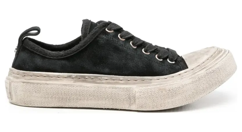 Ann Demeulemeester distressed-effect lace-up “Black” (2602WN70LT212)