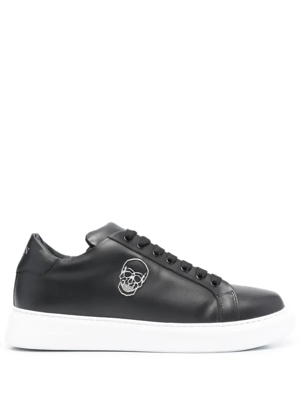 Philipp Plein Sneakers mit Totenkopf-Schild – Schwarz (UABSMSC3762PLE075N)