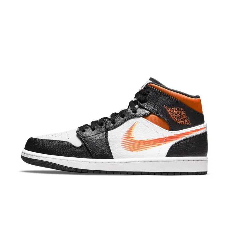 Air Jordan 1 Mid Zig-Zag ‘Team Orange’ (2021) (DN4929-100)