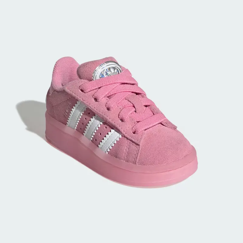 Adidas Campus 00s Led Lights Comfort Closure Elastic Lace Sneakers Kids Bliss Pink / Cloud White / Clear Pink (JS1283)