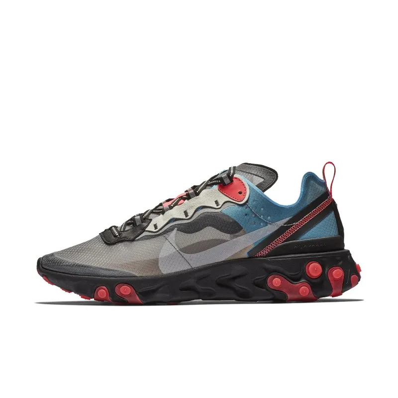 Nike React Element 87 Blue Chill Solar Red Black/Cool Grey-Blue Chill-Solar Red (AQ1090-006)
