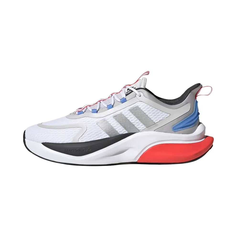 adidas Alphabounce+ Sustainable Bounce Lifestyle Laufschuh Cloud White / Silver Metallic / Blue Fusion (HP6139)