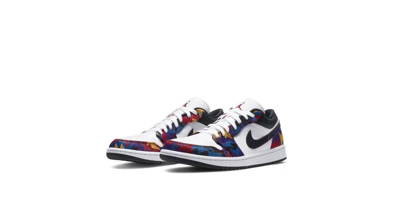 Jordan 1 Low Nothing But Net White/Dark Obsidian-Team Red (CZ8659-100)