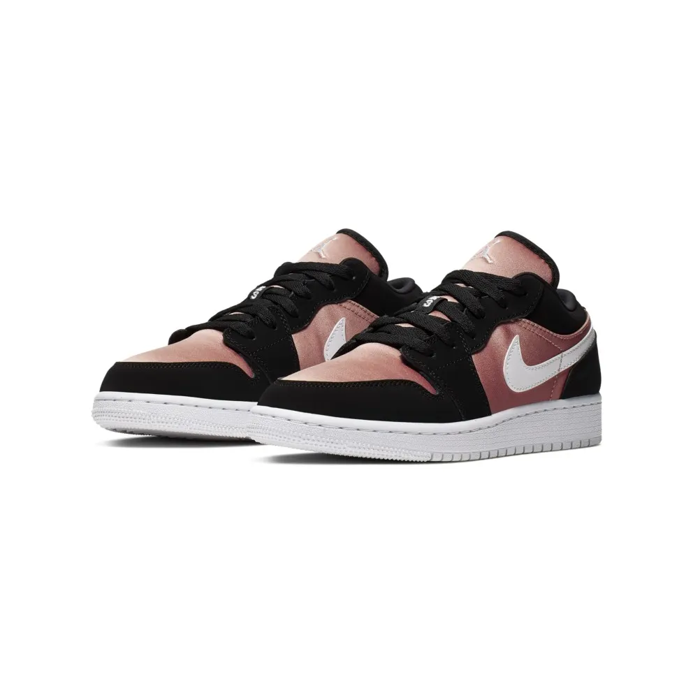 Jordan 1 Low Black White Rose Gold (GS) Black/White-Rose Gold (554723-090)