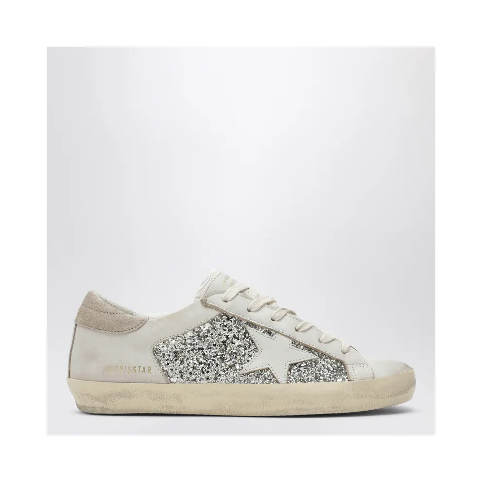 Golden Goose Super-Star Sneakers mit Glitter-Detail – Nude (GWF00103F008901)