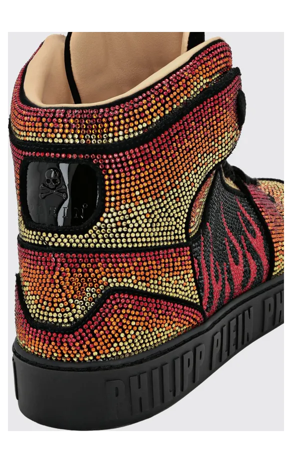 Philipp plein Suede Sneakers with Rhinestones Black (PADSMSC3924PLE010N0221) (2)