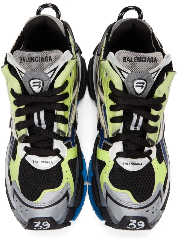 Balenciaga Runner Green Blue Black Grey (677403W3RB55179)
