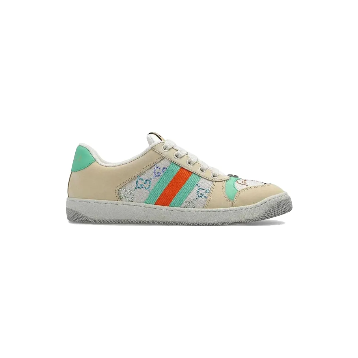 Gucci Screener GG Crystals Beige Green Orange (732193 FABH2 9178)