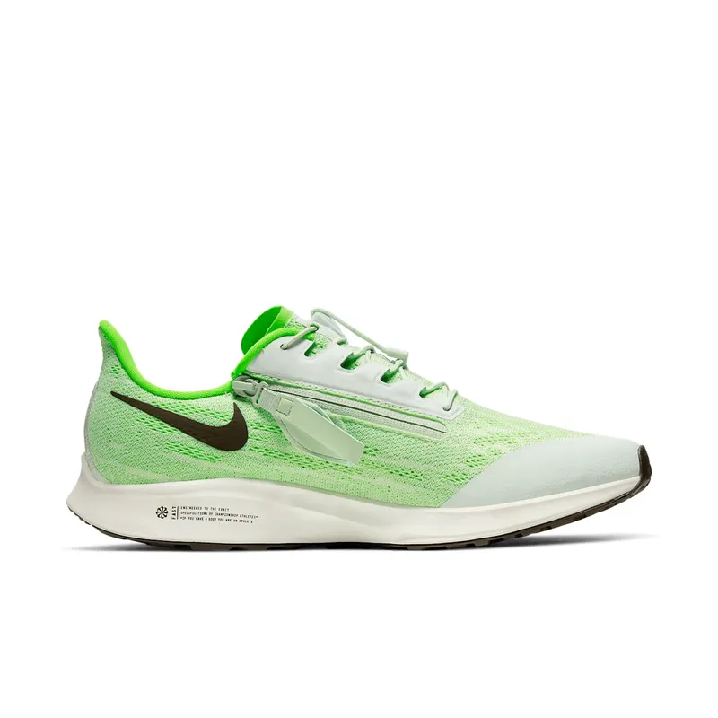Nike Air Zoom Pegasus 36 FlyEase Phantom Phantom/Electric Green-Moon Particle-Ridgerock (BV0613-002)