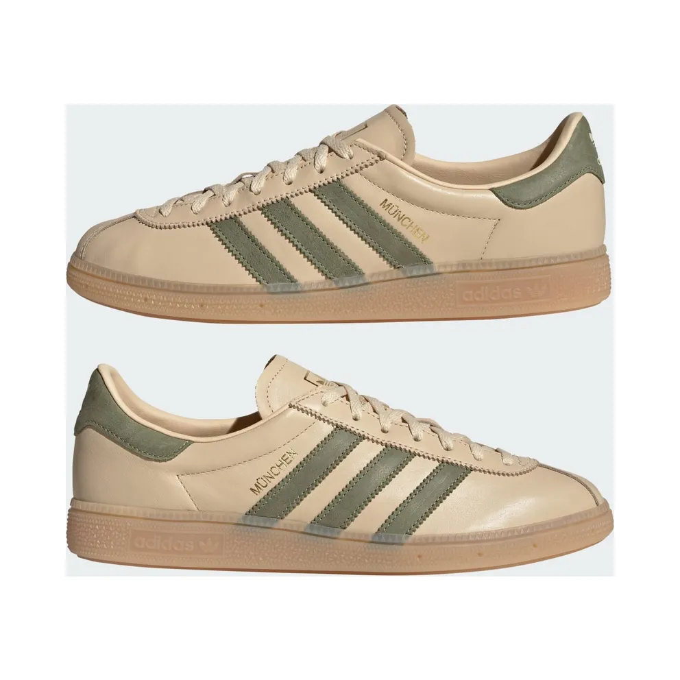 Adidas MUNCHEN Shoes Sand Strata / Tent Green / Gum (LA4522)