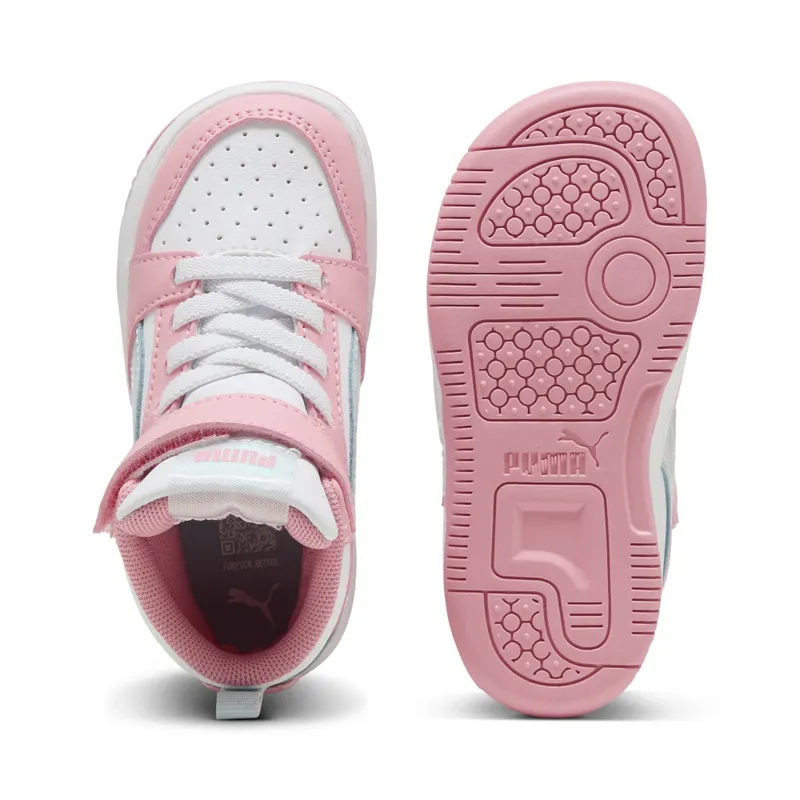 Puma Rebound V6 Mid Space Belle “Sea Glass / Pinkscape / Puma White” (402769_01)