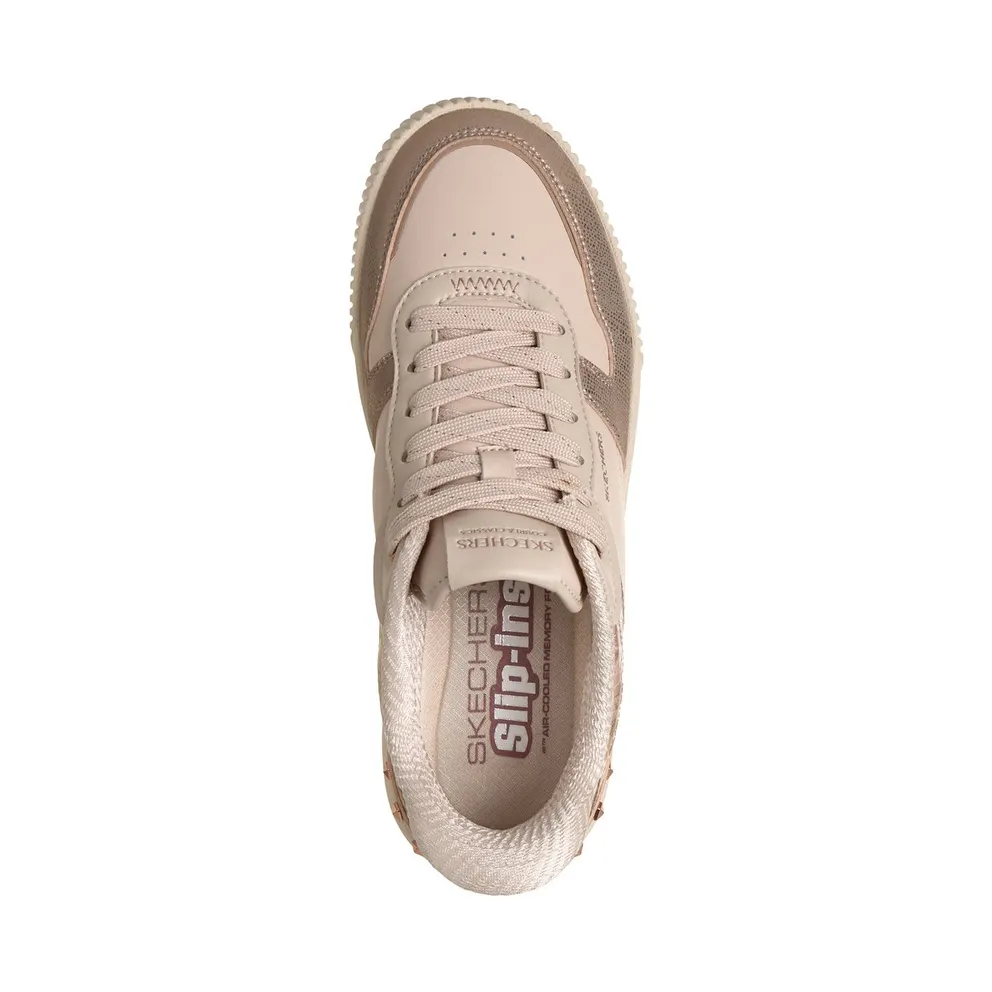 Skechers Slip-ins: Jade – Studded Glow Sneaker Taupe